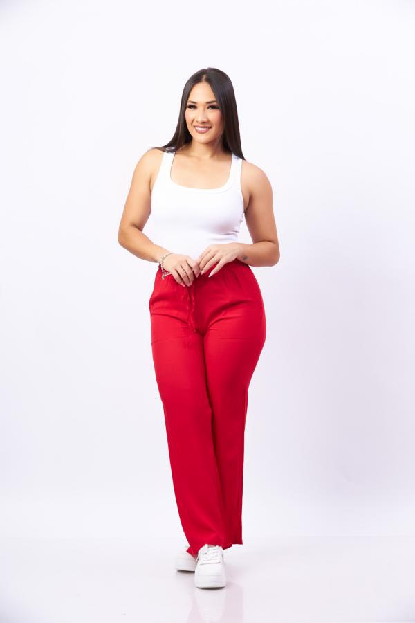 PANTALON ROJO LALA MUSE LARGE
