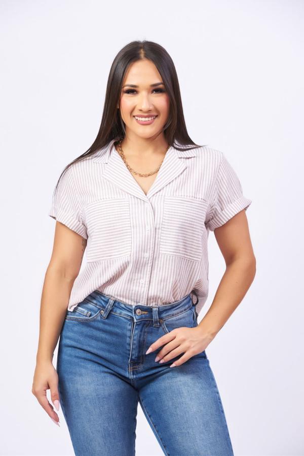 BLUSA RAYAS CAFE LOVE TREE SMALL