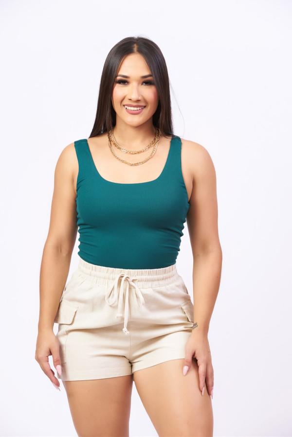 BLUSA VERDE JADE POPULAR 21 LARGE