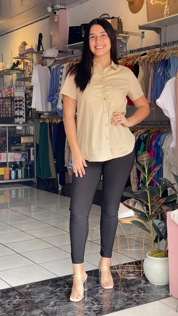 BLUSA BEIGE CHOCOLATE SMALL