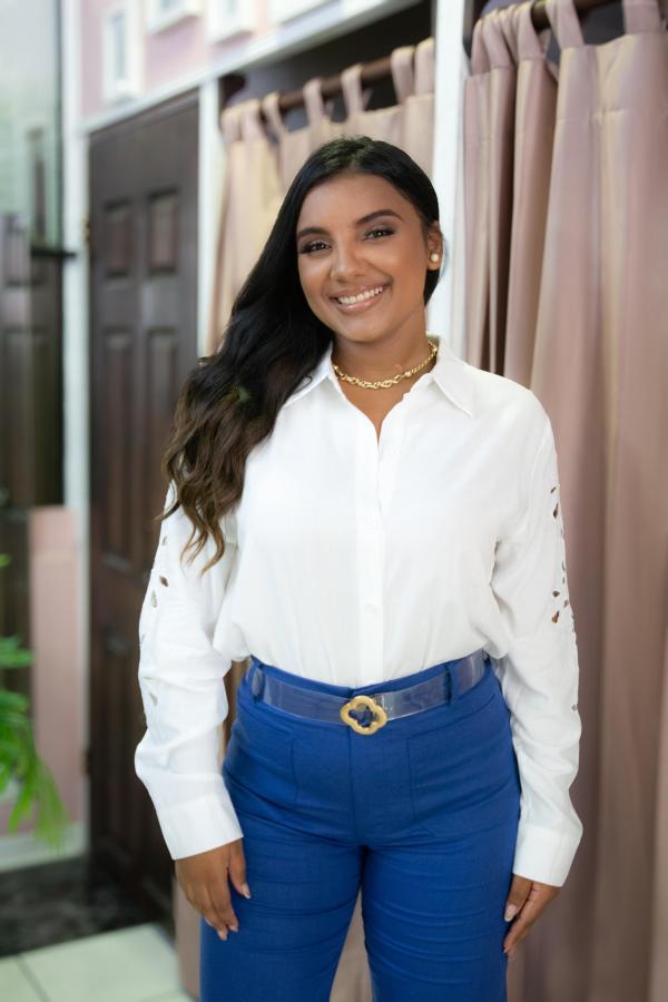 BLUSA BLANCA RED LEAF SMALL