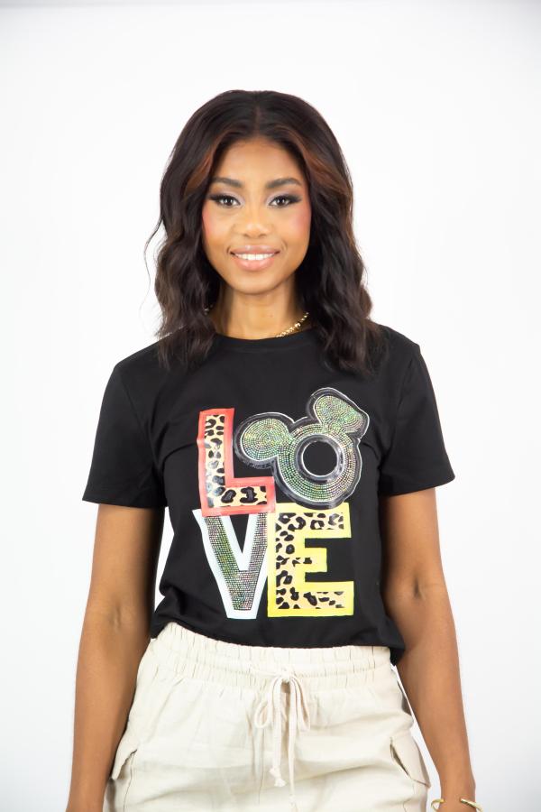 BLUSA CHERRIS LAZO NEGRA MICKEY SMALL