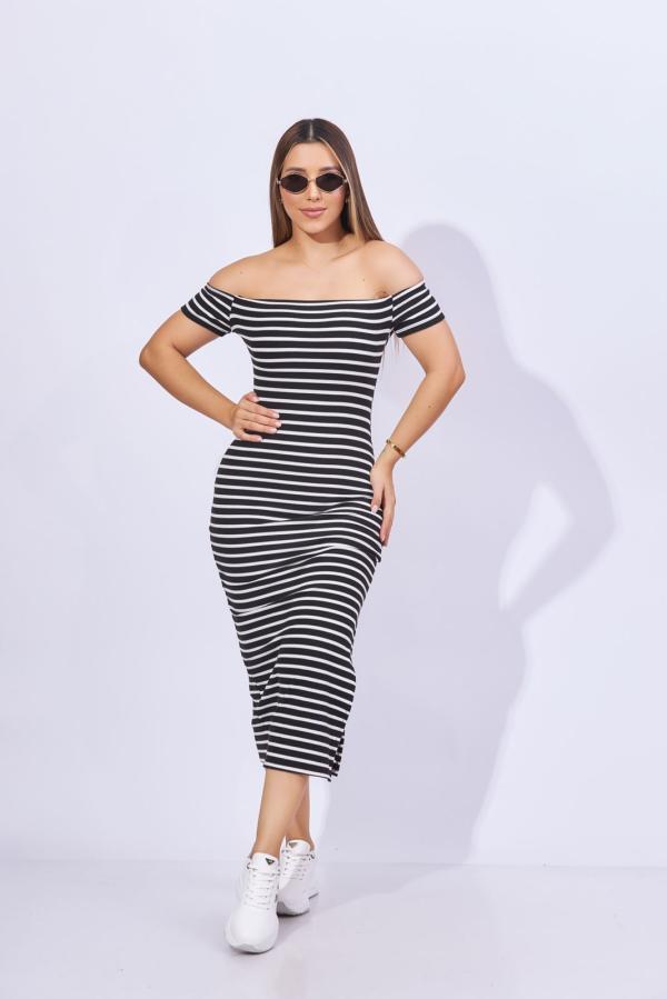 VESTIDO BLANCO/NEGRO IRIS SMALL