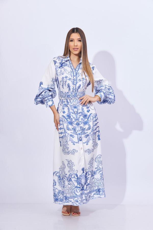 VESTIDO BLANCO FLORES FASHION SPACE MEDIUM