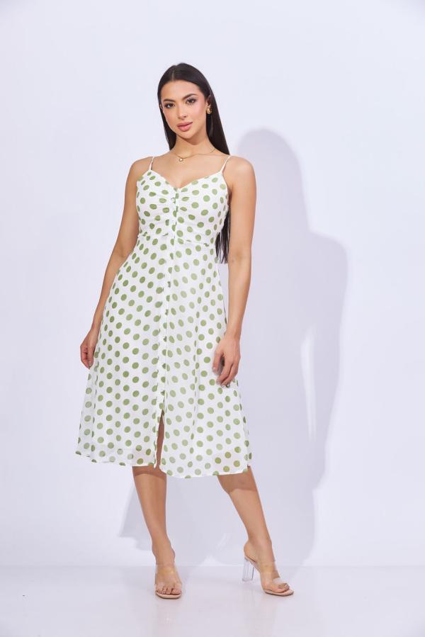 VESTIDO VERDE/BLANCO PAPERMOON SMALL