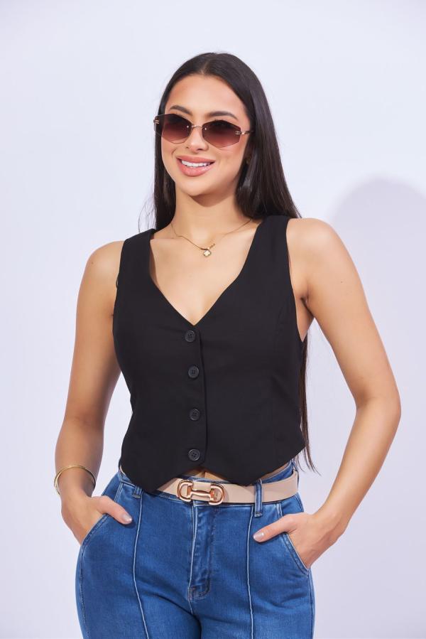 BLUSA NEGRA LOVE TREE LARGE