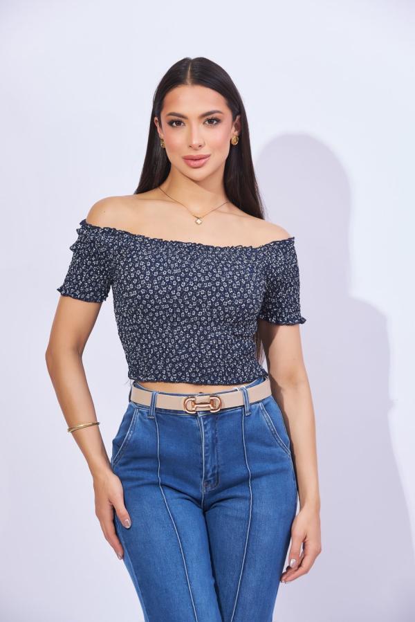 BLUSA AZUL FLORES PAPERMOON LARGE