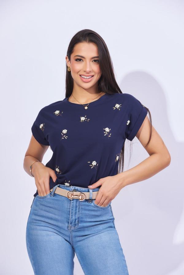 BLUSA AZUL TABA MEDIUM