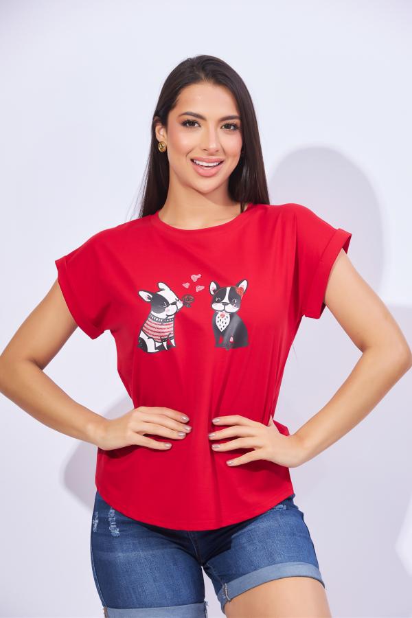 BLUSA ROJA TABA MEDIUM