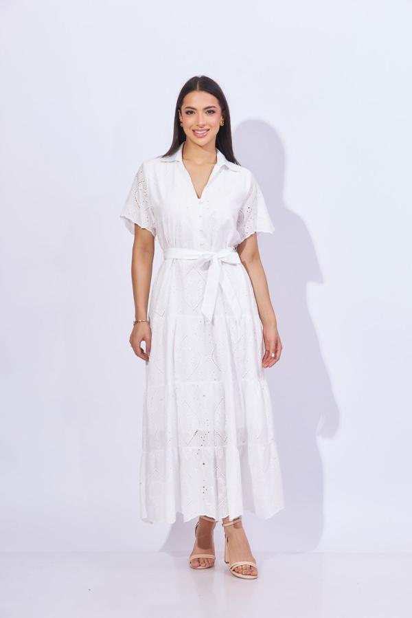 VESTIDO BLANCO ENCAJE ONLY4U SMALL