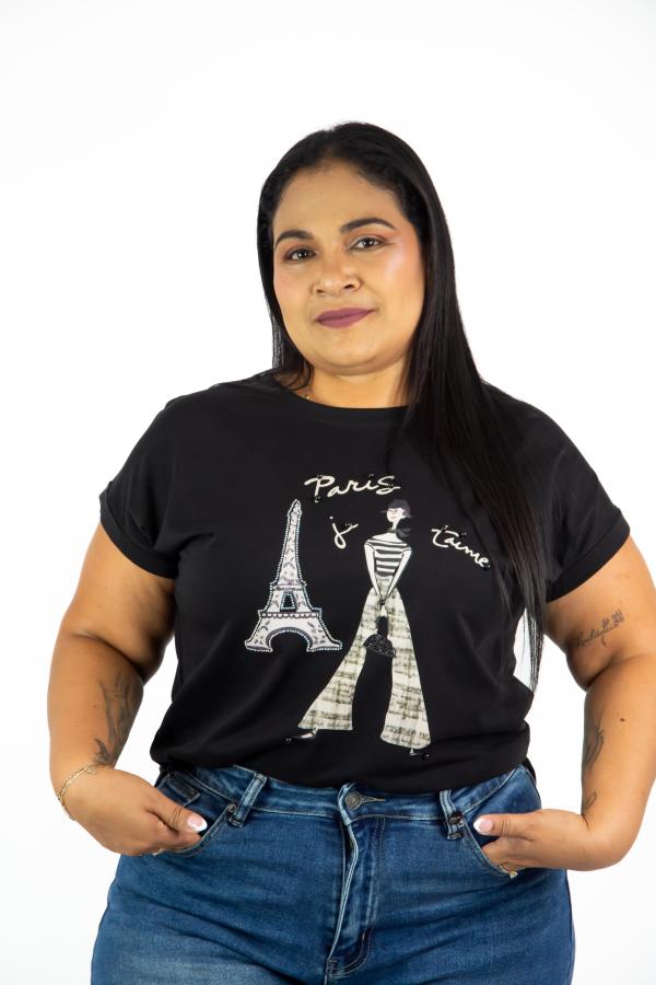 BLUSA NEGRA TABA 2X LARGE