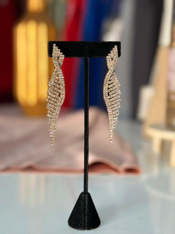 ARETES DORADOS CRYSTAL