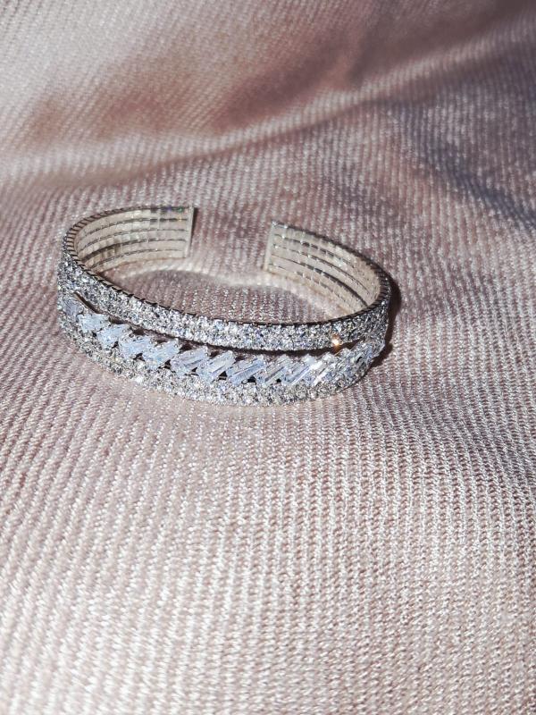 PULSERA PLATEADA CRYSTAL