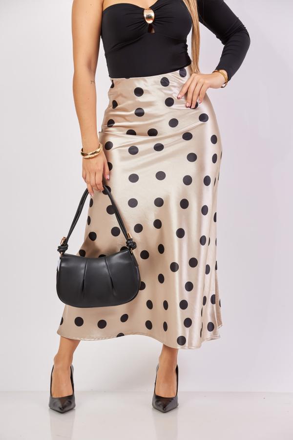 FALDA DORADA PUNTOS FASHION X LARGE