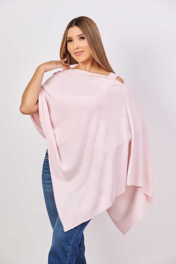 PONCHO ROSADO UNITALLA